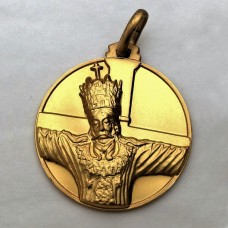 Medaglia Volto Santo - argento laminata oro 